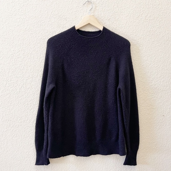 J. Crew Rollneck Sweater Merino Wool Alpaca Casual Cozy Chic Preppy Black Med - Picture 4 of 14